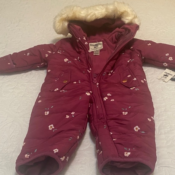 OshKosh B'gosh Pink Floral Snowsuit - Picture 7 of 10